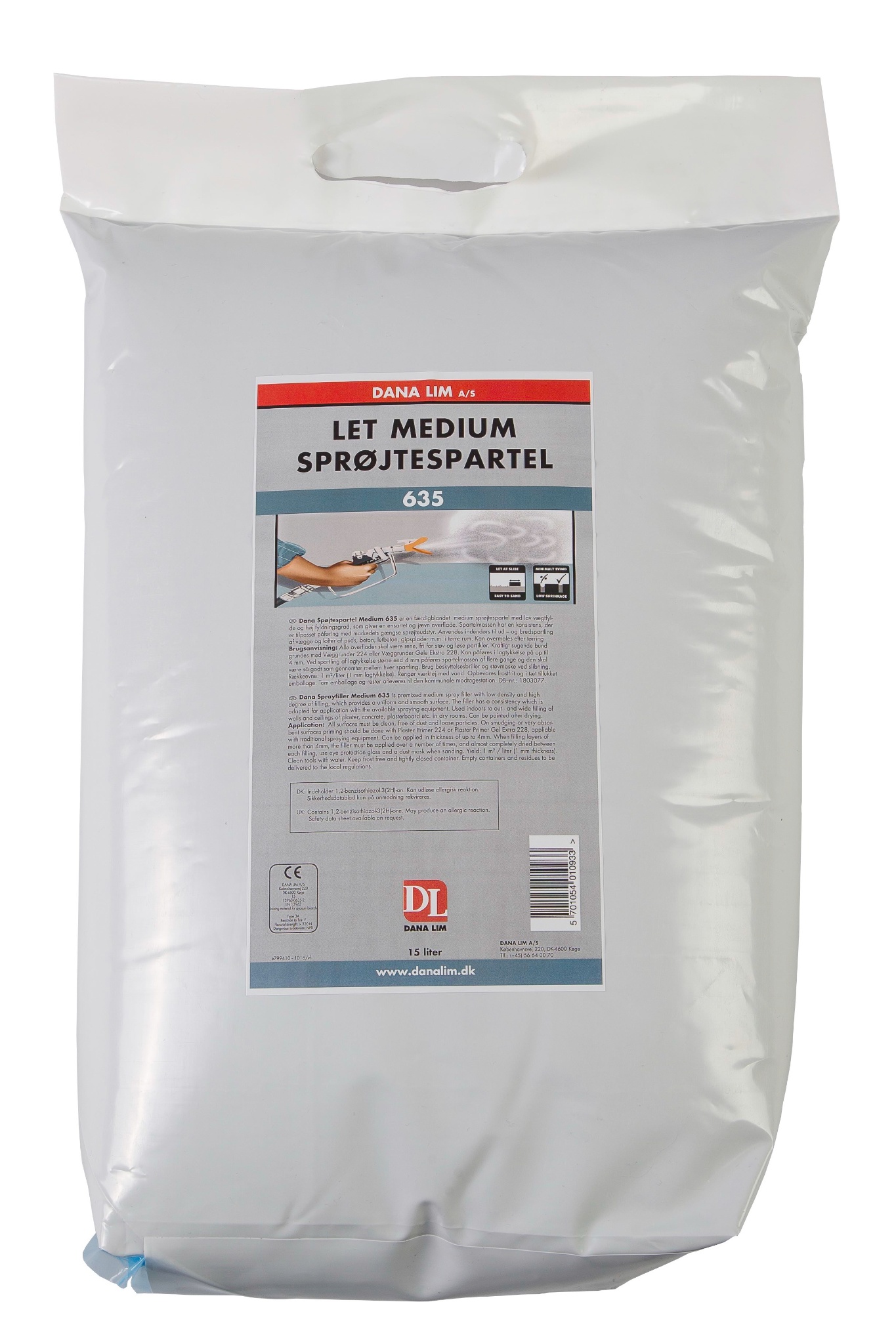 Low Density Medium Spraying Filler 635
