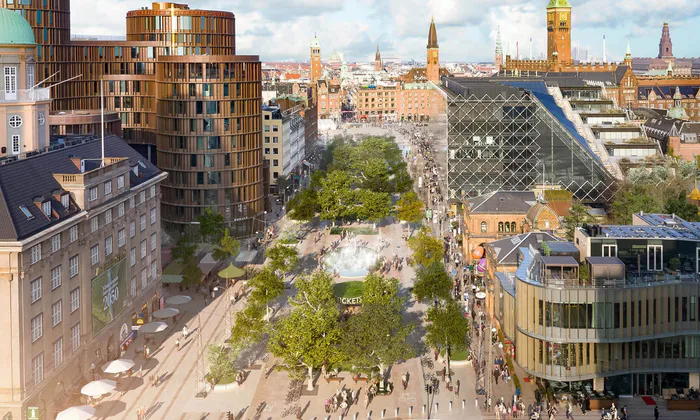 Visualisering af bypark på Vesterbro Passage ved Tivoli