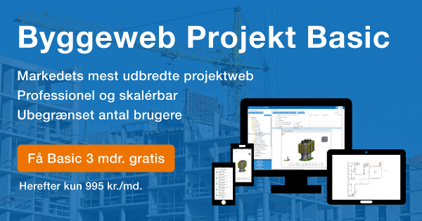 Tilbud: Få Byggeweb Projekt Basic gratis i 3 mdr.