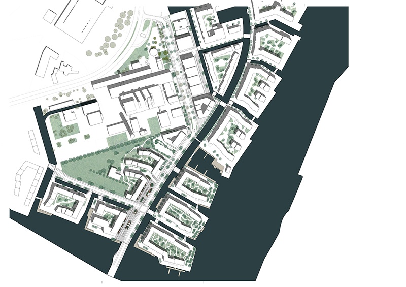 Enhave Brygge oversigtsplan Visualisering Juul Frost Arkitekter
