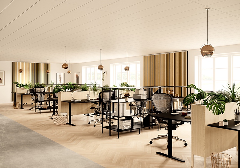 Rockfon Lamella Office Environment - Render