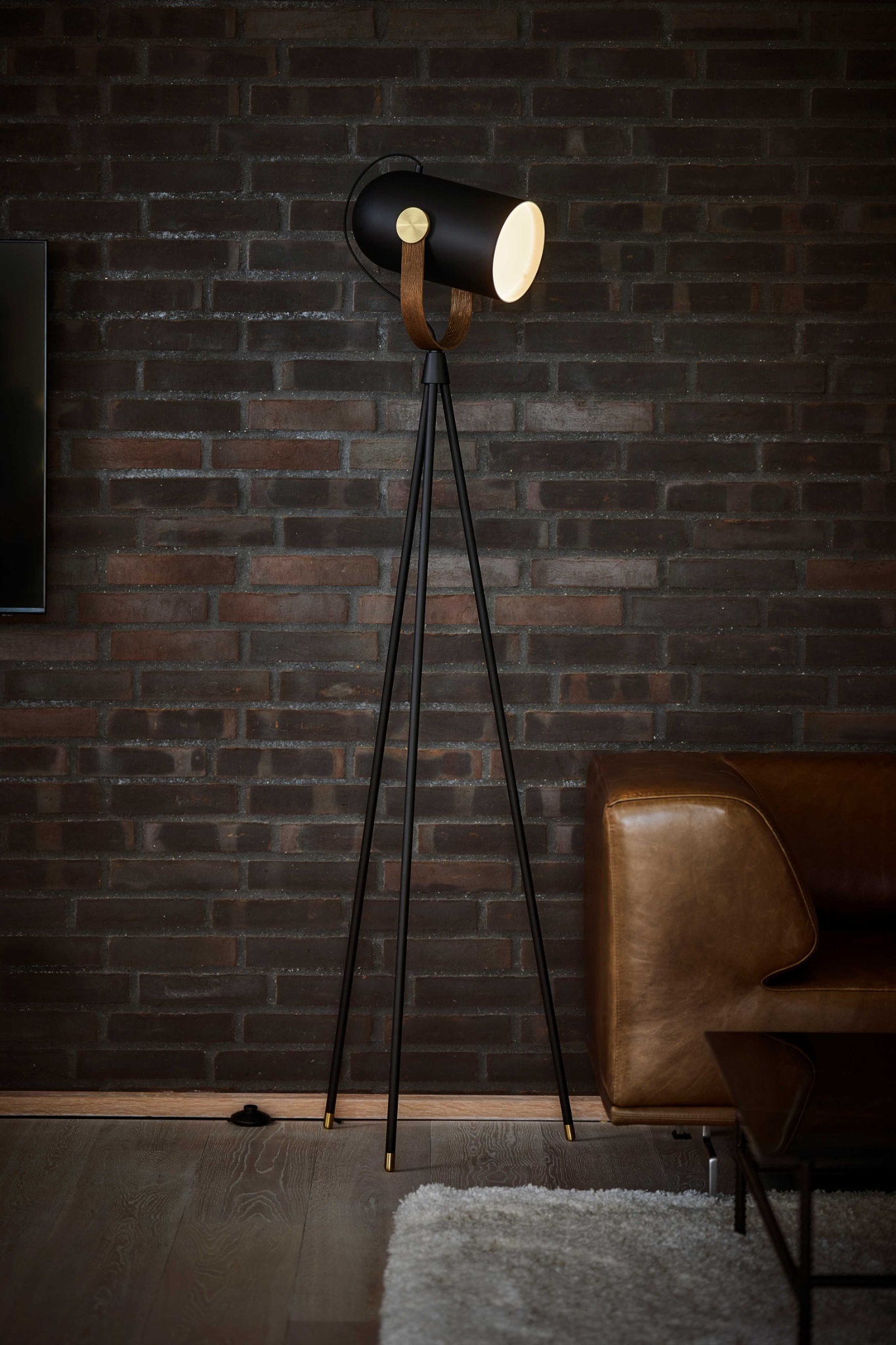 LeKlint362MBSOBR_Carronade_II_floorlamp_black_smokedoak_brass_lifestyle