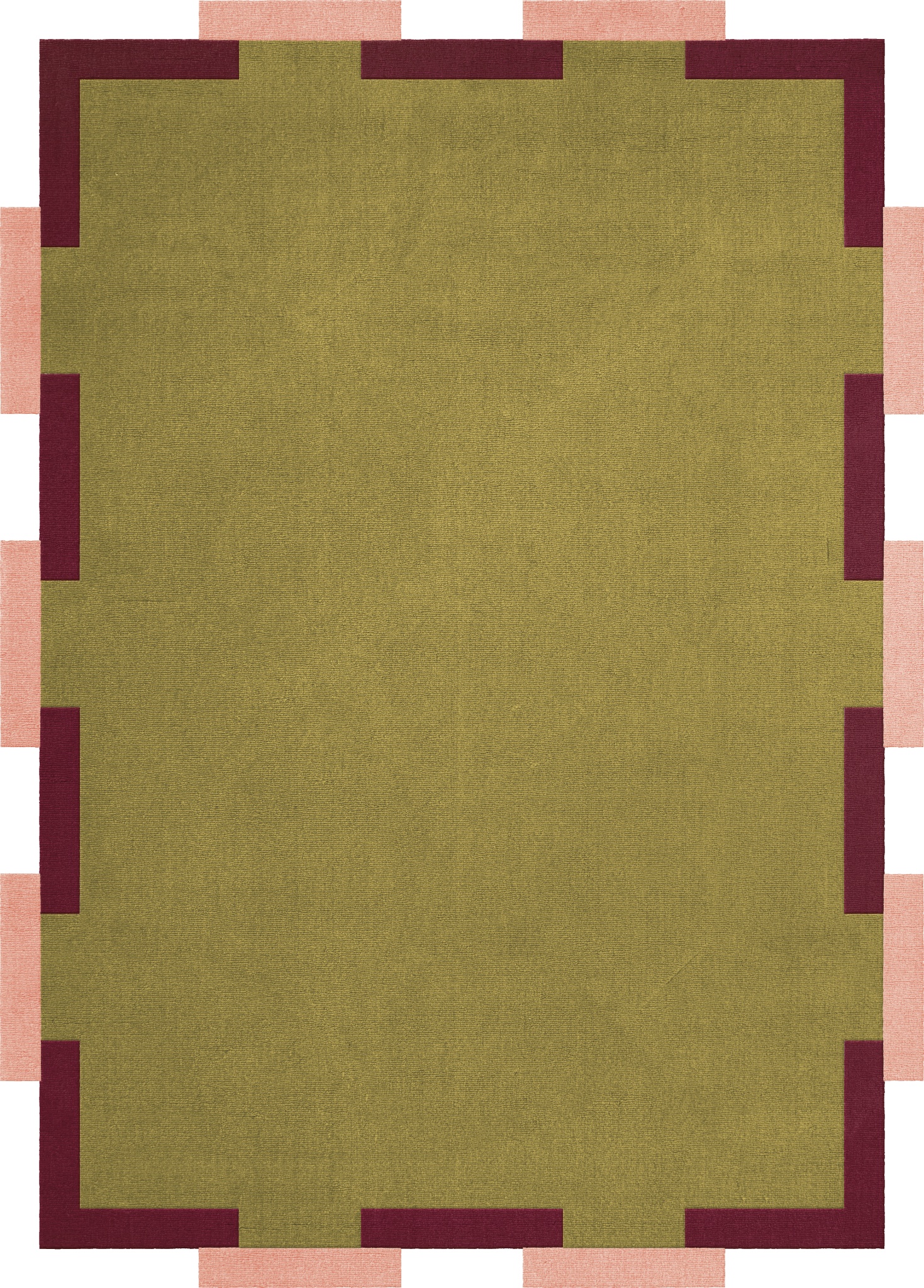 LAYERED_Fregio_Olive_Blush_Rug