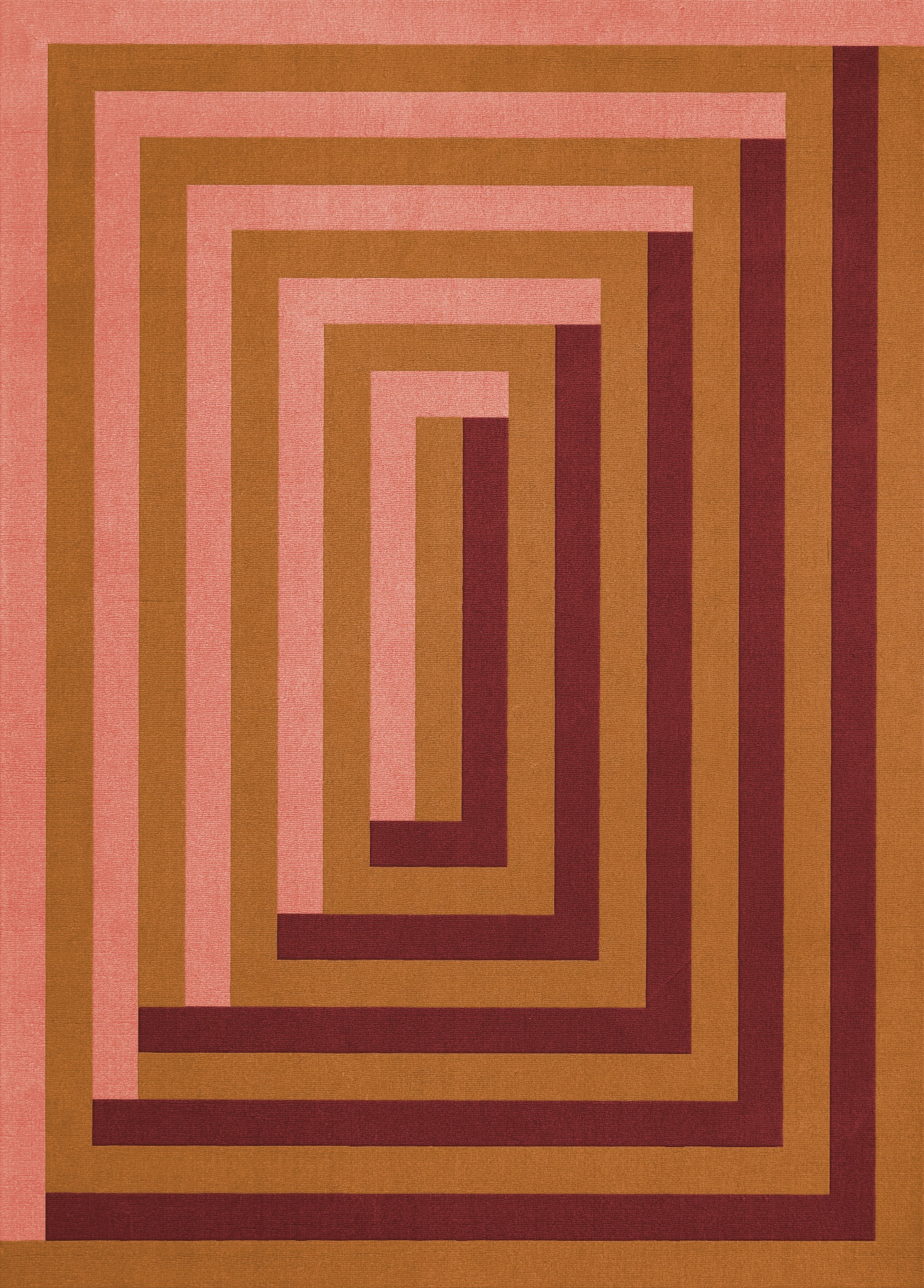 LAYERED_Labyrinth_Coral_Pink_Rug