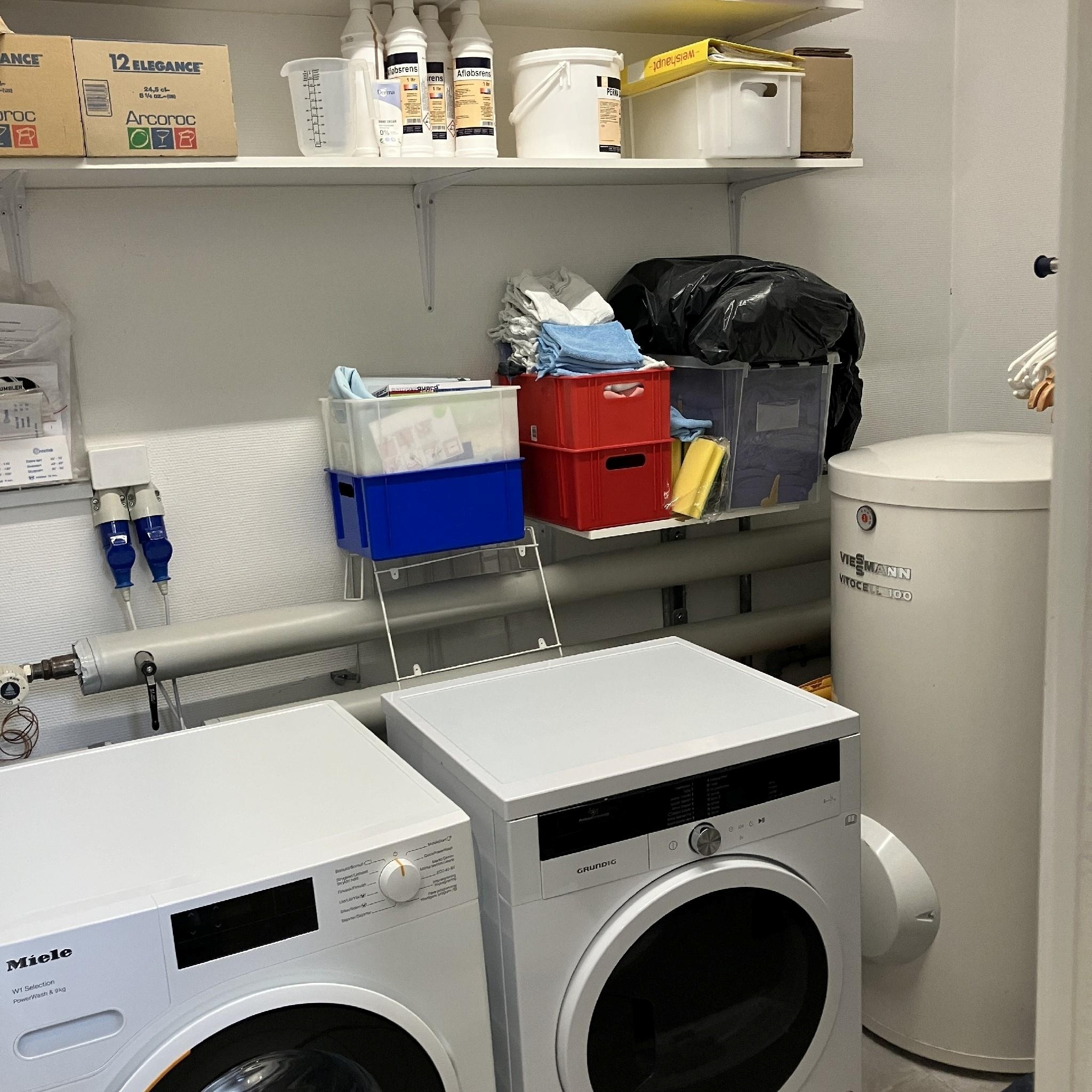 Vaskemaskiner i teknikrum